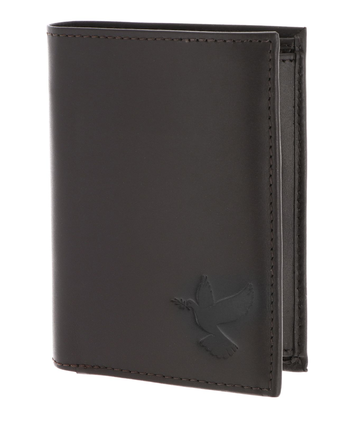 oxmox Leather RFID Protect Kombibörse Freedom Pigeon Embossed Brown