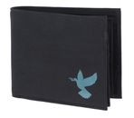 oxmox New Cryptan RFID Protect Querscheinbörse Freedom Pigeon Print Cyan Black