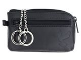 oxmox Leather Keyholder Freedom Pigeon Embossed Black oxmox Leather Keyholder Freedom Pigeon Embossed Black