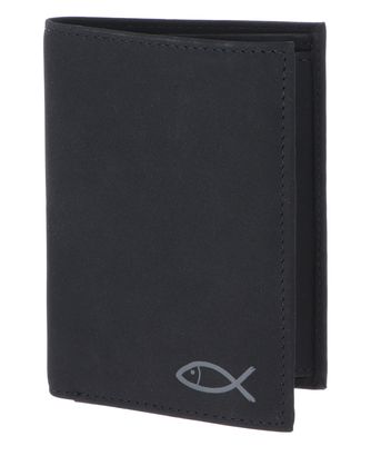 oxmox New Cryptan RFID Protect Kombibörse Freedom Fish Print Grey Black