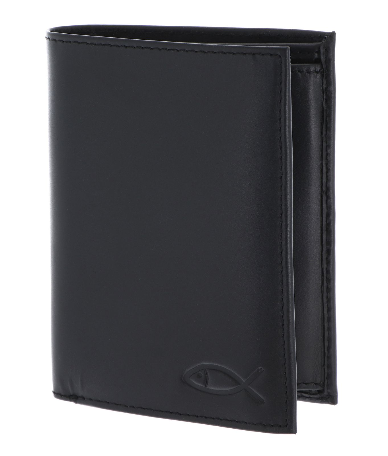 oxmox Leather RFID Protect Kombibörse Freedom Fish Embossed Black