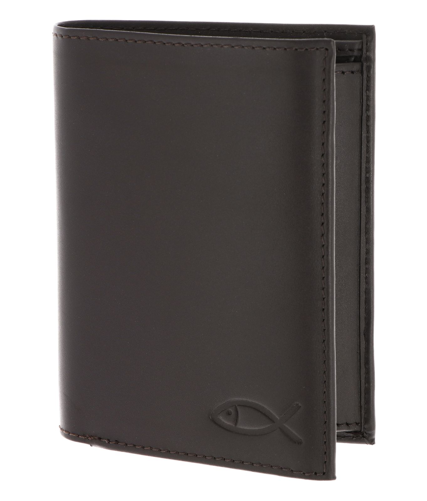 oxmox Leather RFID Protect Kombibörse Freedom Fish Embossed Brown
