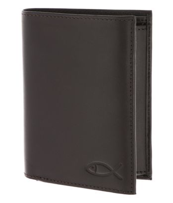 oxmox Leather RFID Protect Kombibörse Freedom Fish Embossed Brown
