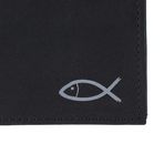 oxmox New Cryptan RFID Protect Querscheinbörse Freedom Fish Print Grey Black