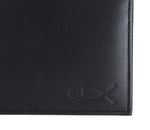 oxmox Leather RFID Protect Querscheinbörse Freedom Fish Embossed Black oxmox Leather RFID Protect Querscheinbörse Freedom Fish Embossed Black