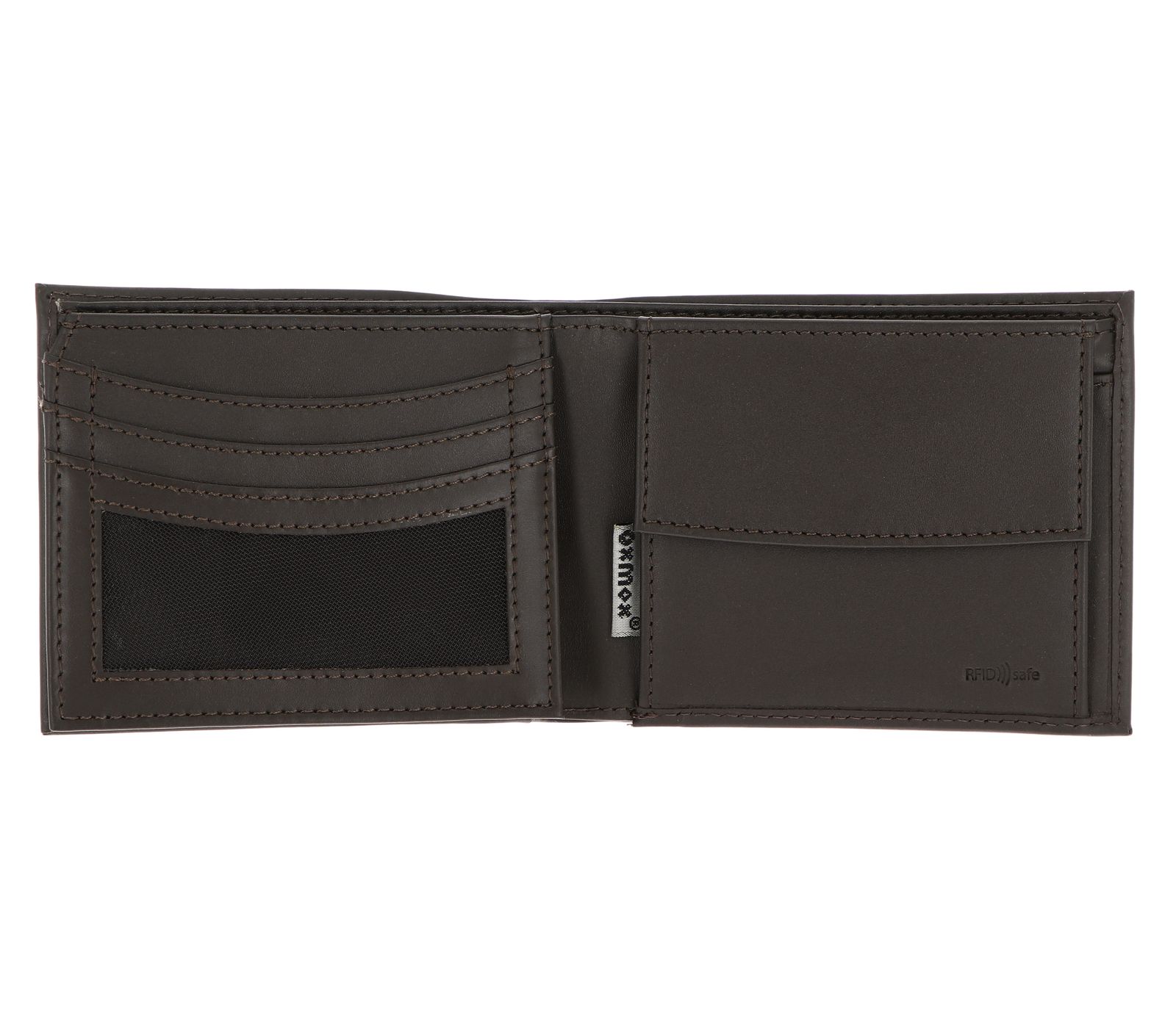 oxmox Leather RFID Protect Querscheinbörse Freedom Fish Embossed Brown oxmox Leather RFID Protect Querscheinbörse Freedom Fish Embossed Brown