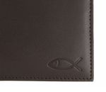oxmox Leather RFID Protect Querscheinbörse Freedom Fish Embossed Brown oxmox Leather RFID Protect Querscheinbörse Freedom Fish Embossed Brown