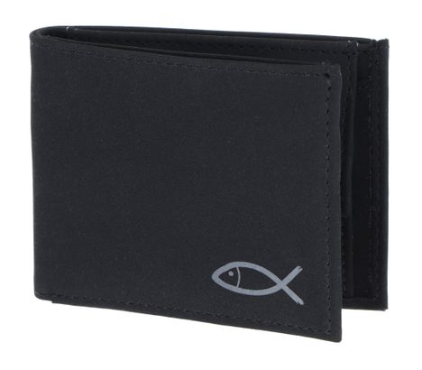 oxmox New Cryptan RFID Protect Pocketbörse Freedom Fish Print Grey Black