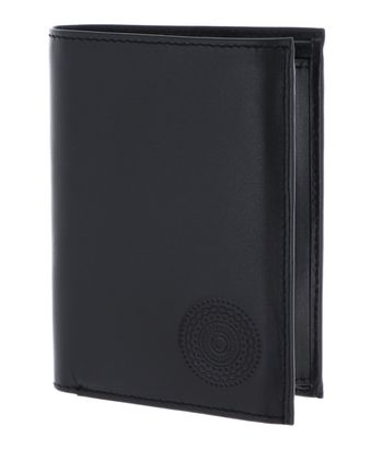 oxmox Leather RFID Protect Kombibörse Circle Bloom Embossed Black