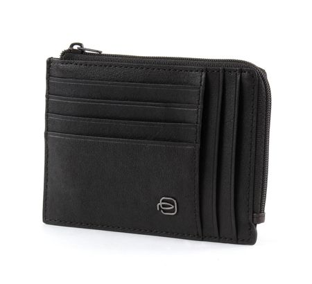 PIQUADRO Black Square Credit Card Holder RFID Testa di Moro