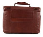 PIQUADRO Black Square Expandable Computer Briefcase Tobacco PIQUADRO Black Square Expandable Computer Briefcase Tobacco