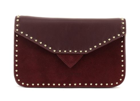 LANCASTER Mademoiselle Studs Clutchbag Bordeaux