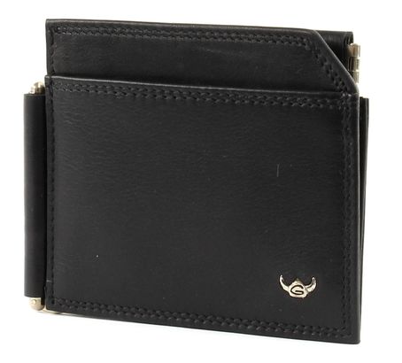 Golden Head Polo Money Clip Wallet Black