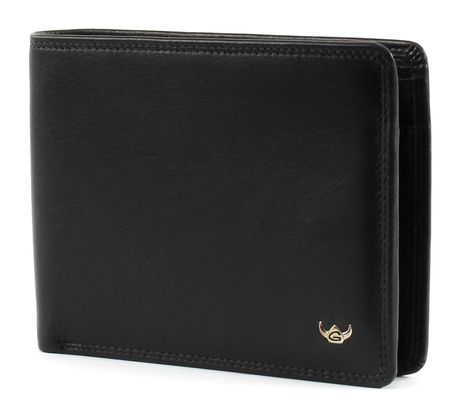 Golden Head Polo RFID Protect Billfold Coin Wallet Black