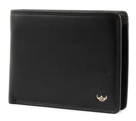 Golden Head Polo RFID Protect Billfold Coin Wallet Black