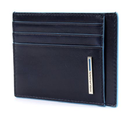 PIQUADRO Blue Square Pocket Credit Card Pouch RFID Blu Notte