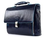 PIQUADRO Blue Square Expandable Computer Briefcase Blu Notte