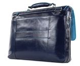 PIQUADRO Blue Square Expandable Computer Briefcase Blu Notte