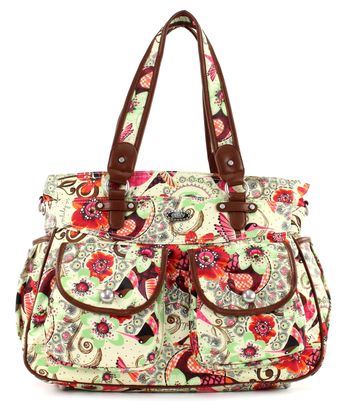 Oilily Tropical Birds Diaper Bag Cream-White