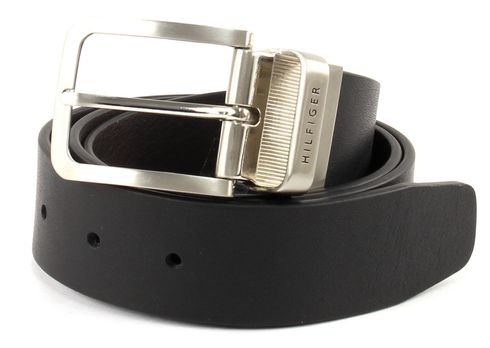 TOMMY HILFIGER Hilfiger Loop Belt 3.5 REV W85 Black / Testa Di Moro