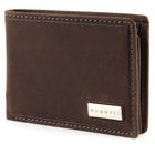 bugatti Hunter RFID Coin Wallet with Flap Metal Logo 4CC Brown bugatti Hunter RFID Coin Wallet with Flap Metal Logo 4CC Brown