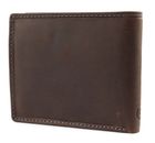 bugatti Hunter RFID Coin Wallet with Flap Metal Logo 8CC Brown