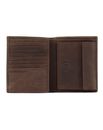bugatti Hunter RFID Coin Wallet Combi Style 13CC Metal Logo Brown
