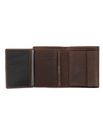 bugatti Hunter RFID Coin Wallet Combi Style 13CC Metal Logo Brown