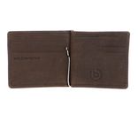 bugatti Hunter RFID Dollarclip 8CC Metal Logo Brown