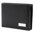 bugatti City Line RFID Coin Wallet with Flap 4CC Metal Logo Black