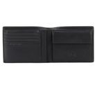 bugatti City Line RFID Coin Wallet with Flap 8CC Metal Logo Black