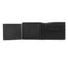 bugatti City Line RFID Coin Wallet with Flap 8CC Metal Logo Black