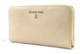 PATRIZIA PEPE Lock Saffiano Zip Around Wallet Spring Beige