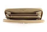 PATRIZIA PEPE Lock Saffiano Zip Around Wallet Spring Beige