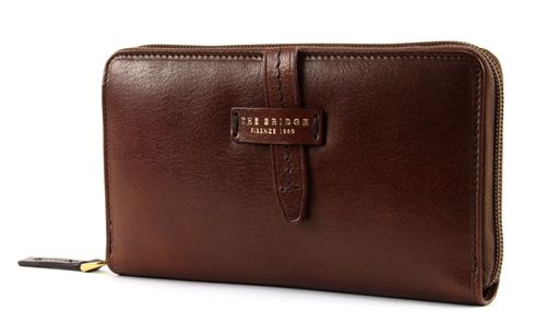 THE BRIDGE Florentin Zip Around Wallet L Marrone