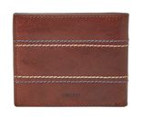 FOSSIL Reese Bifold With Flip ID Brown FOSSIL Reese Bifold With Flip ID Brown