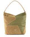 PATRIZIA PEPE Stars Laser Leather Hobo Bag Spring Beige / Daily Green PATRIZIA PEPE Stars Laser Leather Hobo Bag Spring Beige / Daily Green