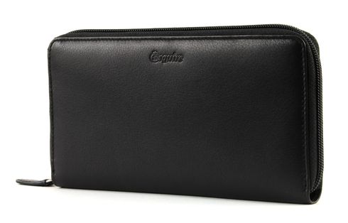 Esquire RFID Zip Around Wallet Black