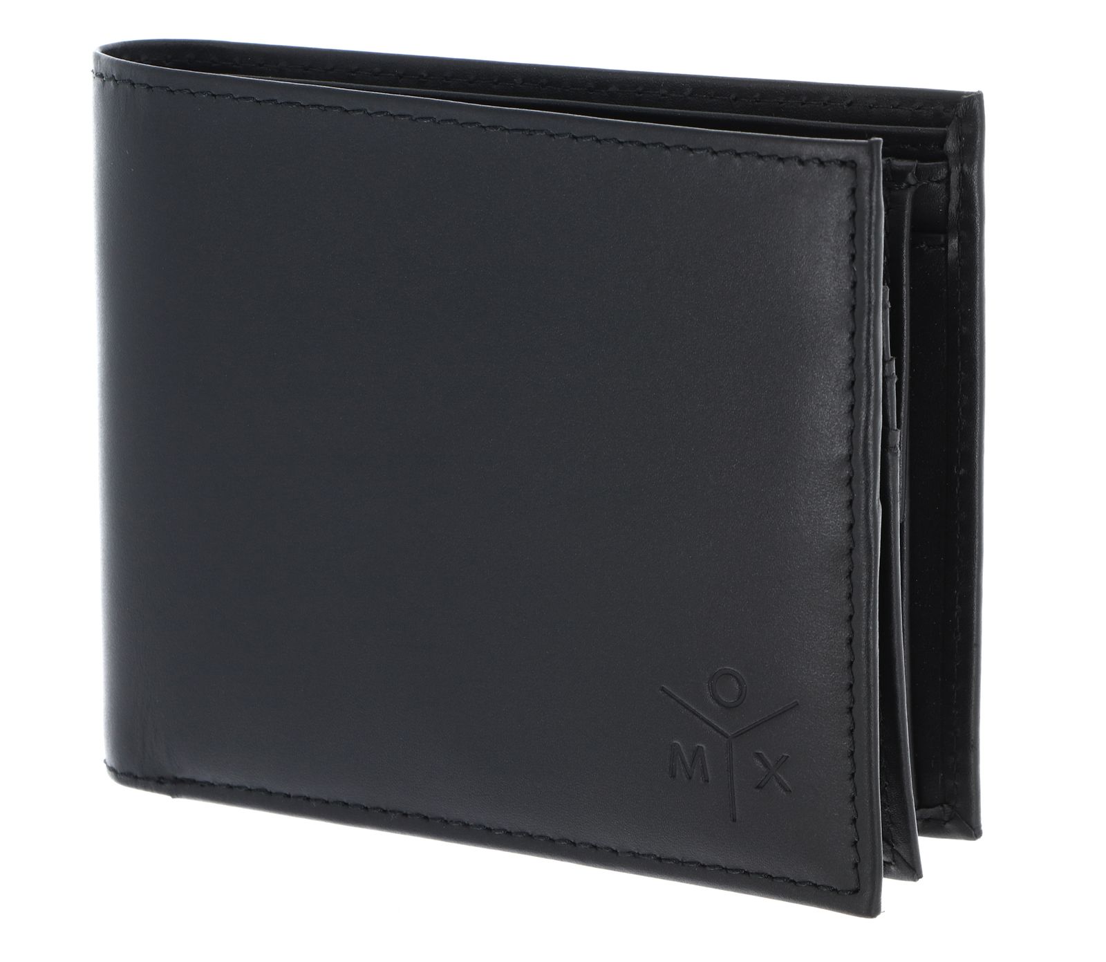 oxmox Leather Querscheinbörse Ox Embossed Black