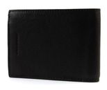PIQUADRO Black Square Wallet with Coin Pocket Testa di Moro