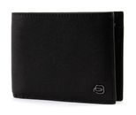 PIQUADRO Black Square Wallet with Coin Case Testa di Moro PIQUADRO Black Square Wallet with Coin Case Testa di Moro