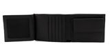 PIQUADRO Black Square Wallet with Coin Case Testa di Moro PIQUADRO Black Square Wallet with Coin Case Testa di Moro