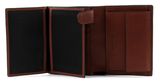 PIQUADRO Black Square Wallet Vertical Cuolo Tabacco