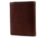 PIQUADRO Black Square Wallet Vertical Cuolo Tabacco