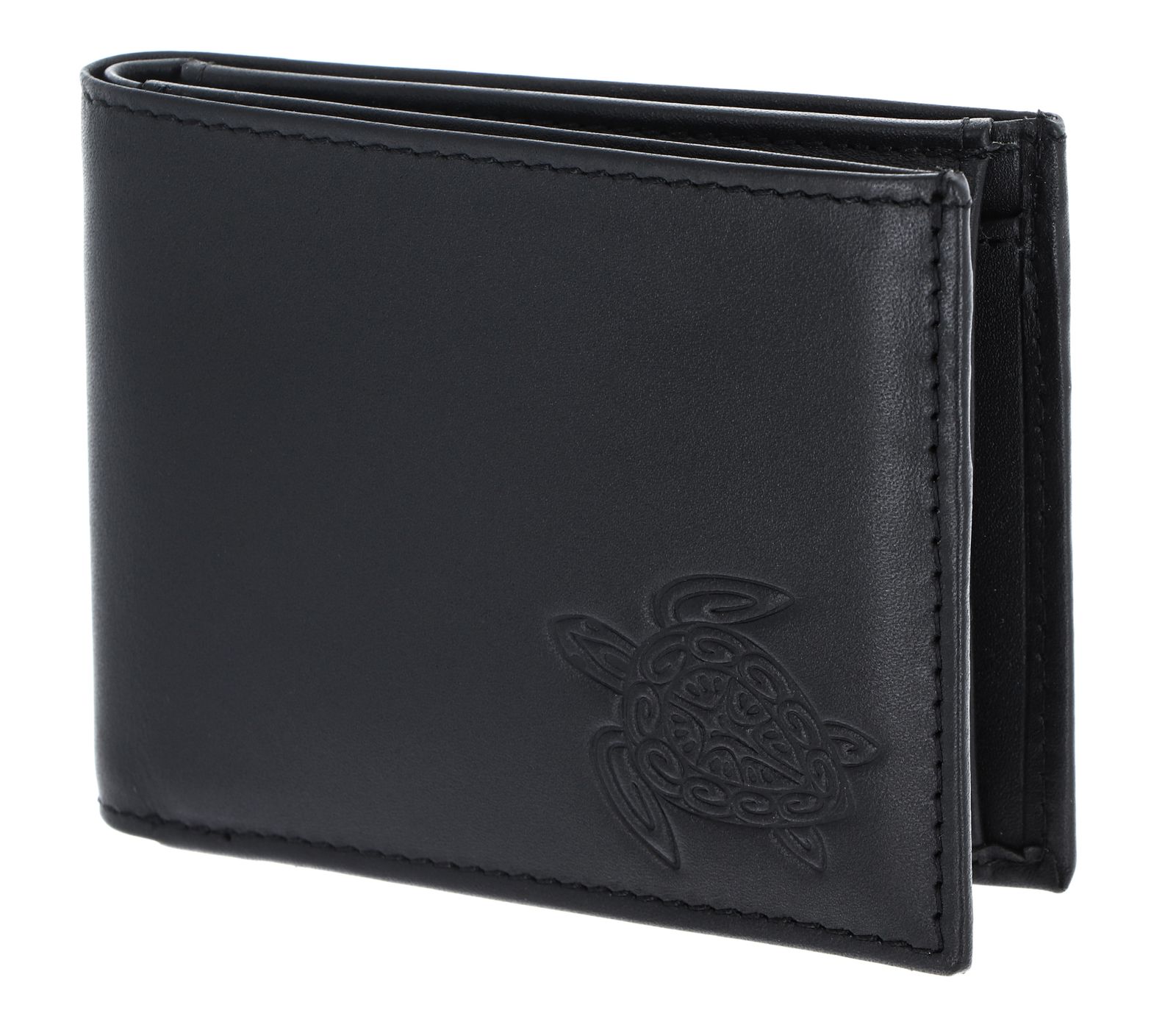 oxmox Leather Pocketbörse Turtle Embossed Black