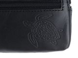 oxmox Leather Keyholder Turtle Embossed Black