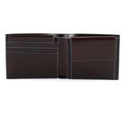 PIQUADRO Blue Square Wallet with Coin Case Mogano PIQUADRO Blue Square Wallet with Coin Case Mogano