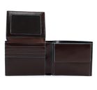 PIQUADRO Blue Square Wallet with Flip RFID Mogano