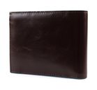 PIQUADRO Blue Square Wallet with Flip RFID Mogano