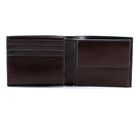 PIQUADRO Blue Square Wallet with Flip RFID Mogano
